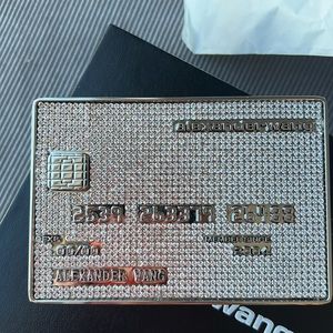 Alexander Wang Wangloc Miniaudiere Credit Card Bag Silver